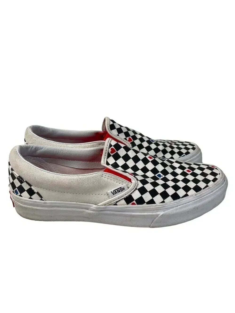 Vans Checkerboard Playing Card Slip On Sneakers Womens 7 Mens 5.5 Rare